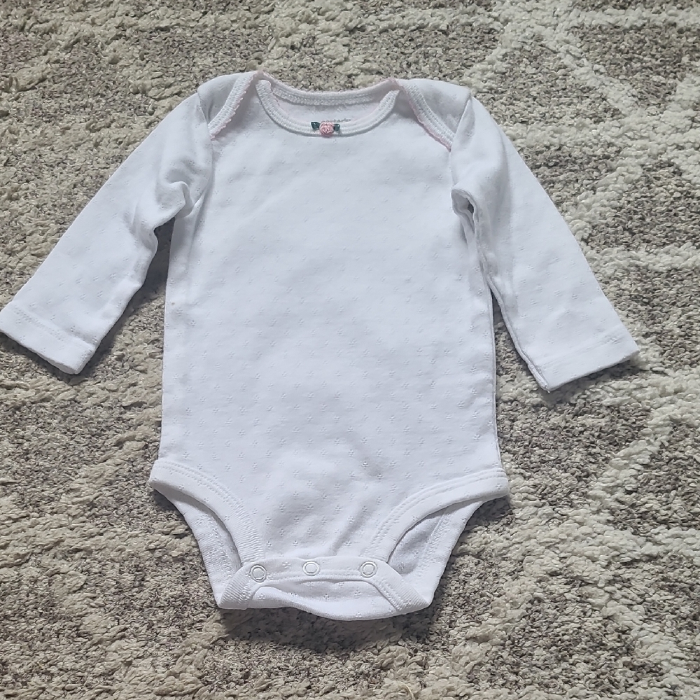20 for $10 - Carter's 3m Girls White Long Sleeve Onesie